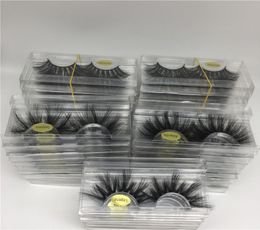 25mm Mink Lashes Dramatic 5D Mink Lashes With Tray Soft Long 3D Faux Mink Eyelashes Crisscross Full Volume Eye Lashes Makeup 1758269