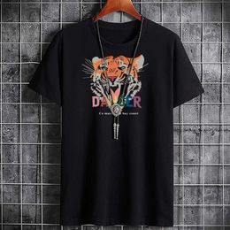 Men's T-Shirts T Shirt for Men Shirts Graphic T Crossfit Harajuku Fashion High Quality Printed T-shirt Y2k Clothing Large Mens T-shirt Tiger Y240509