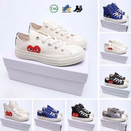 2024 All Starsd Shoe CDG Canvas Play Love With Eyes Hearts 1970 1970s Big Eyes Beige Black Classic Casual Skateboard Sneakers 35-45