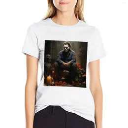 Women's Polos Halloween Theme Michael Myers T-shirt Vintage Clothes Cute T Shirts For Women