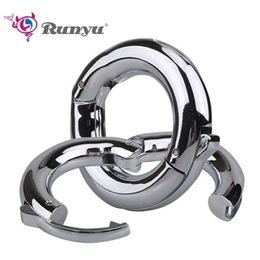 Other Health Beauty Items Runyu Metal Sperm Locking Ring Adjustable Weight Bearing Exercise Ejaculation Delay Scrotal Constraint Adult Rooster Supplies Q240508