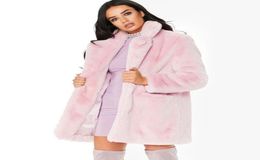 FaylisVow 3xl Plus Size Thick Fur Coat Women Winter Warm Loose Plush Teddy Fluffy Long Sleeve Faux Fur Coats Woman Solid Jackets15139606