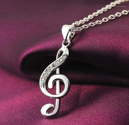 Chains OTOKY 2021 Fashion Jewellery Chic Treble G Clef Music Note Charm Pendant Necklace Gift Musical For Women Accessories Femme11256336