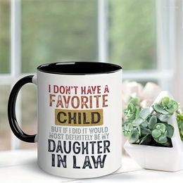 Mugs 11oz Funny Daughter-in-Law Favorite Gift Mug - Durable Hand Washable Matching Coffee Set