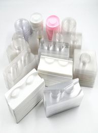 whole clearwhite lash trays plastic mink lashes holder eyelash tray for eyelash packaging box square diamond case9522915