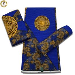 Factory Price Ankara Wax Fabric d Veritable African Real Print Wax Fabric 100% Cotton Ghana Style Soft Pagne Sewing 240508