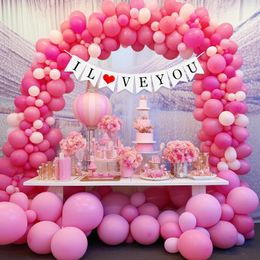Party Decoration 128pcs Set For Birthday Latex Balloons Congratulations Banner Balloon Letter Colourful Decorations