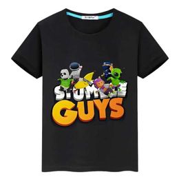 T-shirts Boys 10 Years Stumble Boys Printed 100% Cotton Short sleeved Top Summer Pride T-shirt 2024 Y2k One Piece Womens WearL2405