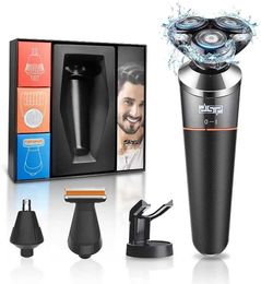 Razors Blades 4IN1 DSP Mens Razor Facial Beauty Kit Beard Multi functional Nose and Ear Hair Trimmer Q240508