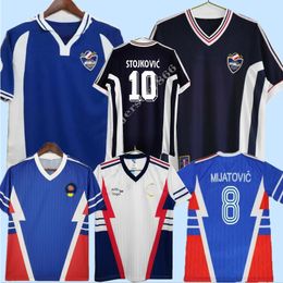 RETRO 1998 1990 2000 Yugoslavia soccer jerseys Pancev Mijatovic Mihajlovic Stankovic Jugovic Stojkovic SAVICEVIC classic football shirt Jugoslavija uniform