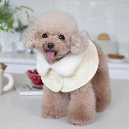 Dog Apparel Pet Autumn Winter Cloak Shawl Pulling Cute Lapel Coat Clothing Cat Teddy Puppy Clothes Costume