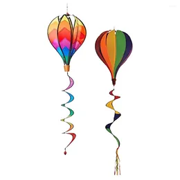 Garden Decorations 2 Pcs Summer Air Balloon Wind Strips Sequin Solid Colour Windmill Rotating Colourful Decoration 2pcs Balloons