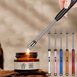 New 360 Degree Free Spin Kitchen BBQ Lighter Extended Electric Torches USB Rechargeable Windproof Igniter