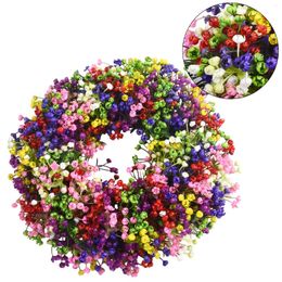 Decorative Flowers Vibrant Seasonal Decoration Weddings Garlands Gypsophila Wreaths Summer Colorful For Front Door Holiday Natural