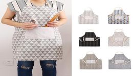 Women Fashion Printed Apron Bibs Cooking Baking Cleaning Aprons Halter Tether Bandage Sleeveless Apron Home Kitchen Accessories DH5594223