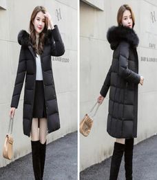 Women Winter Jacket Ladies Real Raccoon Fur Collar Duck Down Inside Warm Coat Femme With All The Tag Slim Fit Outdoor Parka1078268