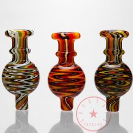 Latest Colourful Wig Wag Smoking Pyrex Thick Glass Waterpipe Carb Cap Hat Nails Dry Herb Tobacco Oil Rigs Philtre Quartz Bowl Bubbler Bongs Tips Dabber Holder DHL