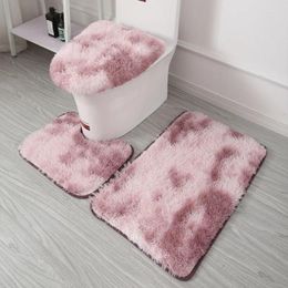Toilet Seat Covers 3Pcs Set Winter Warm Cover Mat Plush Bathroom Pad Cushion Thicker Soft Washable Closestool Warmer Accessories