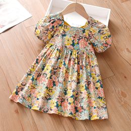 Girls' dress Summer children's foreign style floral skirt Girl baby cotton skirt Girl princess skirt
