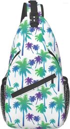 Backpack Tropical Palm Tree Unisex Sling Crossbody Shoulder Bags For Men Women Coconut Casual Daypacks Chest Bag Adjustable