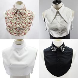 43 Styles Fake Collar Stand Lapel Shirt Detachable Collar Women Vintage Lace Floral False Half Shirt Blouse Faux Col 2077