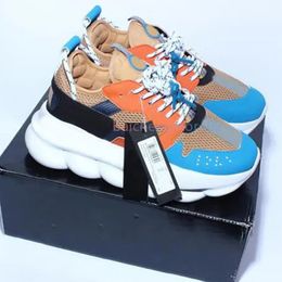 2024 Designer Italy Casual Running Shoes Top Quality Chain Reaction Wild Jewels Chain Link Trainer Casual Shoes Sneakers EUR 36-45 w2