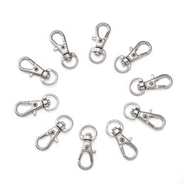 100pcs Alloy Swivel Lanyard Snap Hook Lobster Claw Clasps Jewelry Making Bag Keychain DIY Accessories 301d