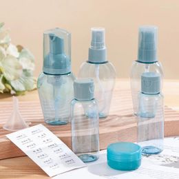 Liquid Soap Dispenser 9Pcs Set Portable Travel Refillable Empty Bottle Essence Shampoo Shower Gel Container Can Spray Lotion Bottling