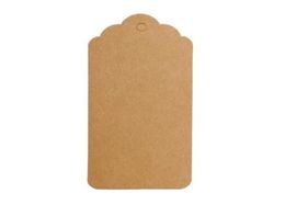 9x45 cm Brown White Scallop Blank Cardstock Tag Hang tag Retro Gift Hang tag Place Card KD19464783