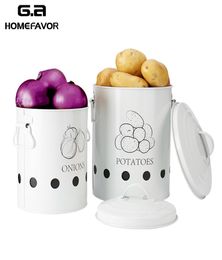 2 Pcs Kitchen Storage Box Container Potatoes Onions Bin Organisation Buckets Metal Breathable Vegetable Bottle Jar Kitchen Items 28192662