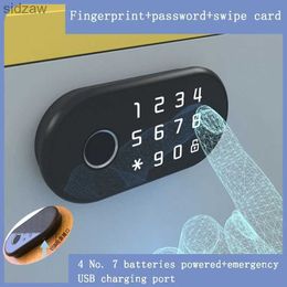 Smart Lock Smart password fingerprint sliding card lock drawer replacement cabinet door lock shoe cabinet anti-theft storage cabinet WX