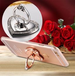 Mobile Phone Finger Ring holder Grip 360 Degree Rotatable Love Cute Smartphone Stand Love CuteHolder Socket Metal Cell phone Stand2101112