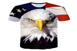 Custom fashion sublimation 3d printed shortsleeved men polyester round neck Cheap Tshirt Eagle Fashion digital printing Ypf2716414874