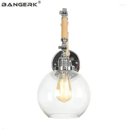 Wall Lamp Edison Industrial Vintage Loft Adjust Light Sconces Glass Folding Long Arm LED Home Decor Lighting