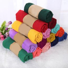 Scarves Women Cotton Long Scarf Summer Shawls And Wraps Solid Colour Linen Large Hijabs Female Foulard Ladies