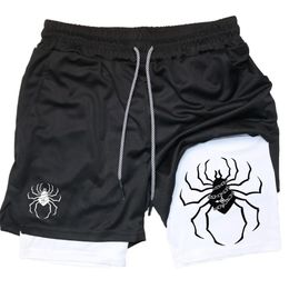 Anime Hunter x Gym Shorts for Men Breathable Spider Performance Summer Sports Fitness Workout Jogging Short Pants 240422