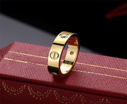 Love ring designer Jewellery designer ring inlaid with Austrian diamonds 925 sterling silver 18K gold plated ladies gift2143024