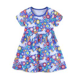 Girl's Dresses Newly arrived baby princess dress summer girl party dress printed childrens short sleeved dress frog toddlerL2405