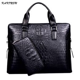KAKINSU Men Messenger Bags Genuine Leather Bag Men Briefcase Designer Handbags High Quality Famous Brand Business Men Bag 348a