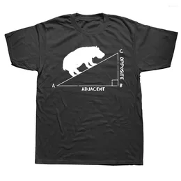 Men's T Shirts Hippo Angle Funny Joke Maths Geek Nerd Science Graphic Cotton Streetwear Short Sleeve Birthday Gifts Summer T-shirt