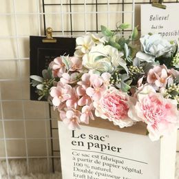 Decorative Flowers Artificial Rose Combo Faux Violet Flower For DIY Centrepieces Arrangements Wedding Bridal Bouquet Table Chair Home Decor