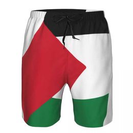 Men's Shorts Mens Shorts Sports Running Fitness Beach Basketball Slow Running Mens Loose Shorts Palestine Y240507