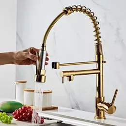 Kitchen Faucets Copper Alloy Sink Dual Outlet Water-Cold Washing Basin Tap Deck Mounted Spring Mixer Taps Home Supplies