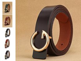 High Quality genuine leather woman luxury belts Brand Belt for woman039s Jeans G buckle Strap Waistband Round Ring buckle cowsk6881840