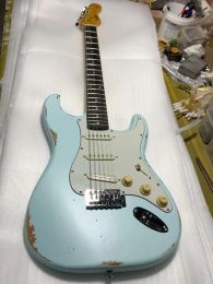 Guitar Old ST guitar, alder body, maple neck, rose wood fingerboard, nitro matte paint, free shipping