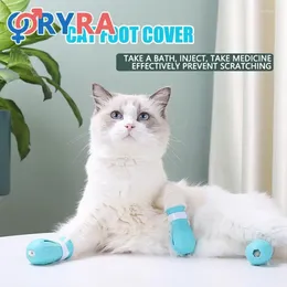 Cat Costumes Footwear For Grooming Bathing Shaving Adjustable Soft Silicone Pet Supplies Foot Cover Convenient Anti-scratch And Bite