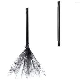 Decorative Flowers Eye-catching Designs Practical Durable Party Supplies Halloween Decorations Broom Witch 13x38cm