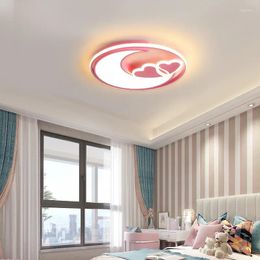 Ceiling Lights Heart Shape For Girls Room Kids Bedroom Light Baby Girl Lamp Child Princess