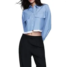 Women's Blouses Long-Sleeved Oxford Shirt Jacket Versatile And Casual Fashion