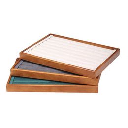 Jewellery Tray Wood Baking Varnish Jewellery Ring Organiser Trays Stackable for Drer Rings Display Storage Showcase